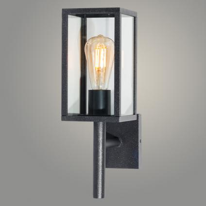 Светильник уличный настенный 21111-WU черный 1*E27 h382, SHJ22